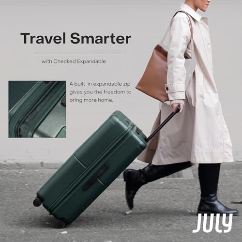 Checked Expandable Suitcase