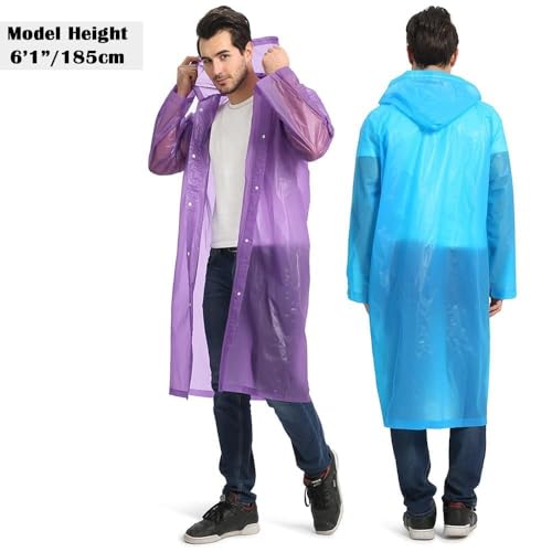 2 Pack Portable EVA Raincoats for Adults (2 Count)