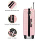 28 Inch Luggage with Wheels Hardshell Large Suitcase Lightweight Big Checked Luggage with TSA Lock Travel Rolling Suitcase for Women Men Pink