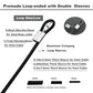 5 Pcs 4mm Wire 36 inch Vinyl Coated Stainless Steel Cable with Loops Short Wire Rope Lanyard Lock Security Chain Link for Outdoor Gates (5 Count)