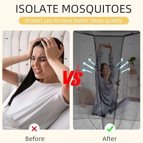 Black Mosquito Net for Bed