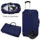 3-in-1 Rolling Garment Duffle Bag with Wheels, 25in Blue
