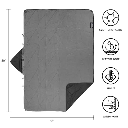 Large Waterproof Outdoor Blanket Thick Fleece 80" x 58"