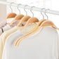 Slim Natural Wood Hangers with Extra Soft Non (18 Count)