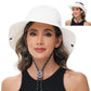 Sun Hats for Women Bucket Hat UV Protection Fishing Hat Wide Brim Safari Hats 2 in 1 Zip