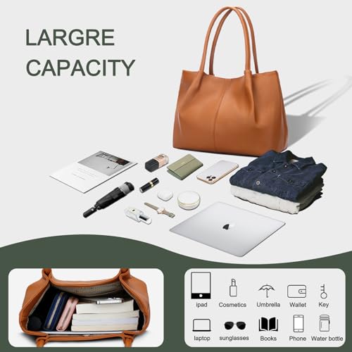 Tote Bag for Women Vegan Leather Shoulder Purse Trendy Travel Bag