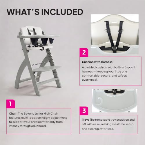Beyond Junior Convertible Wooden High Chair with Removable Tray