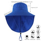 Outdoor UPF50+ Sun Hat Wide Brim Mesh Fishing Hat with Neck Flap