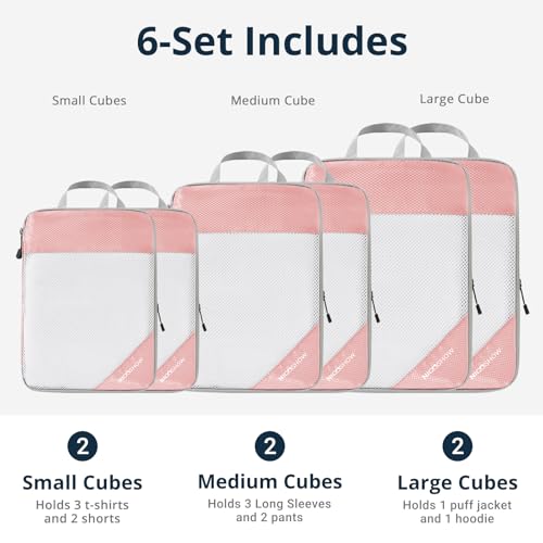 Compression Packing Cubes 6 Set (6 Count)