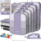 10 Set Compression Packing Cubes for Travel Essentials (10 Count)