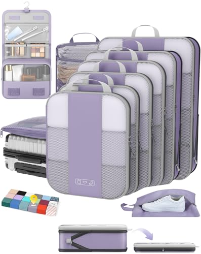 10 Set Compression Packing Cubes for Travel Essentials (10 Count)