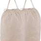 MCleanPin Washable Laundry Bags with Handles,140L Dirty Clothes Storage for College Dorm & Travel,2 Pack (Beige)