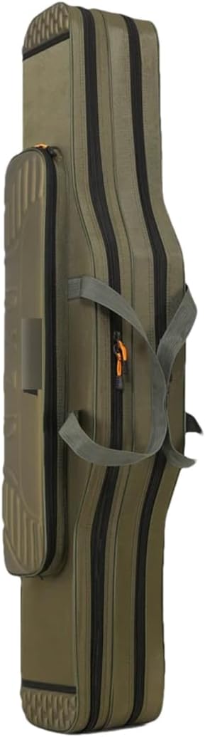 Suwequest Fishing Tackle Bag 2-4 Layer 130Cm Lightweight Fish Pole Lure Reel Tools Box Waterproof Storage Durable Case
