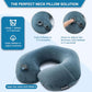 Inflatable Travel Neck Pillow for Airplane & Long Flights (2 Count)
