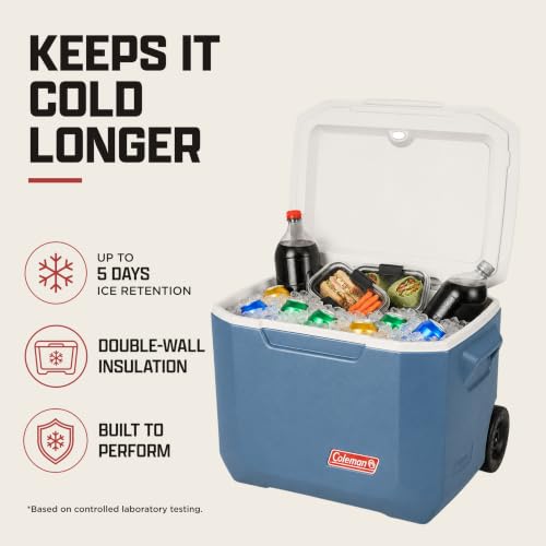 Xtreme 50qt Rolling Cooler with Wheels