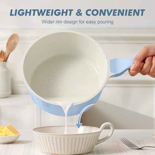 2.5 QT Ceramic Nonstick Saucepan with Lid