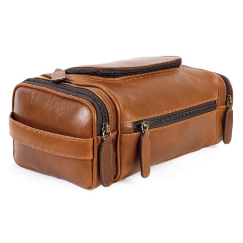 Personalized Real Leather Toiletry Bag for Men