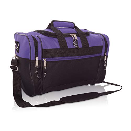 Blank Duffle Bag Duffel Bag in Black and Purple Gym Bag