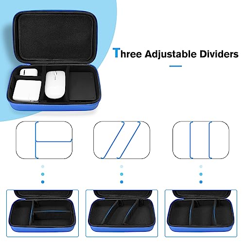 Hard Travel Electronic Organizer Case for MacBook Power Adapter Chargers Cables Power Bank Apple Magic Mouse Apple Pencil USB Flash Disk SD Card Small Portable Accessories Bag
