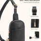 Crossbody Bags for Women Leather Cross Body Sling Bag for Woman Travel Black