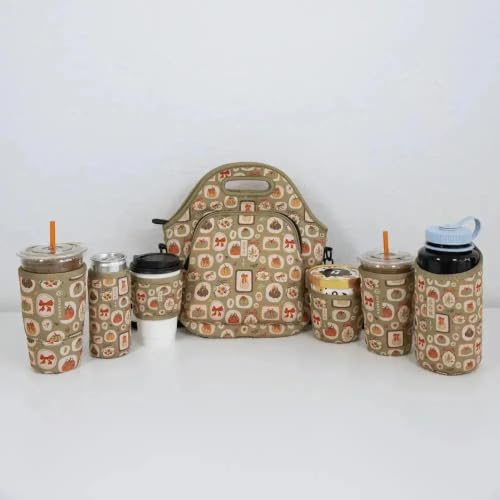 LunchTote Zippered Bag Insulated Neoprene Caddy (The Pumpkin Gallery / X-Large 6.5 Quart Lunch Tote)