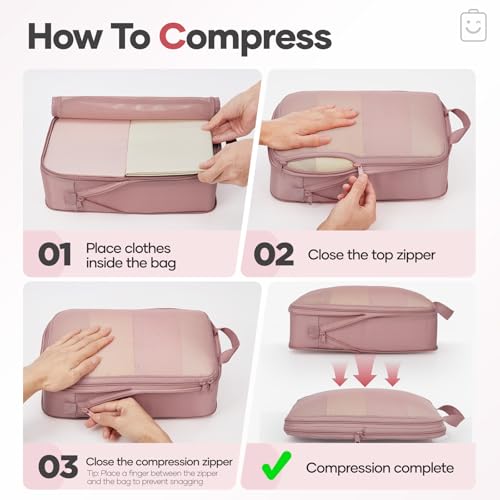 11 Set Compression Packing Cubes for Travel Essentials (11 Count)