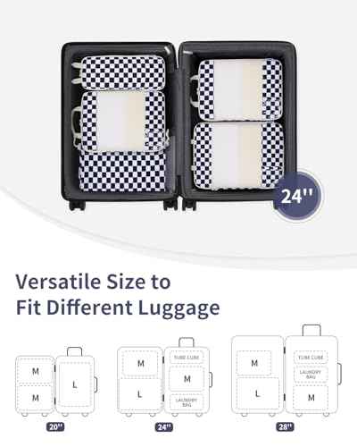 5 Set Compression Packing Cubes for Travel
