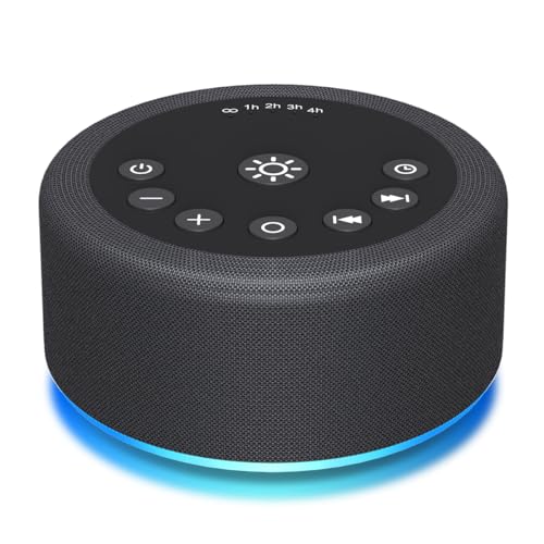 Sound Machine White Noise Brown Noise Machine Night Light 30 Non Looping Sounds 12 Lights 5 Timers Sleep Sounds Machine 36 Adjustable Volume Memory Function for Baby Kids Adult Home Office Travel