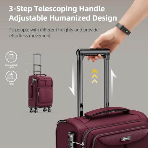 Luggage Sets 3 Piece Softside Expandable Durable Suitcase Sets (3 Count)