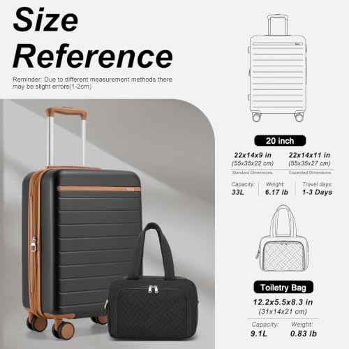2 Piece Luggage Set 20in Carry