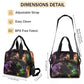 Galaxy Colorful Insulated Lunch Bag for Women Girl Reusable Lunch Tote Box With Shoulder Strap Lightweight Thermal Cooler Meal Prep Bag for Work School Office Picnic (print 9)
