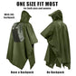 Hooded Rain Poncho Lightweight Waterproof Unisex Raincoat Jacket with Pocket for Men Women Adult
