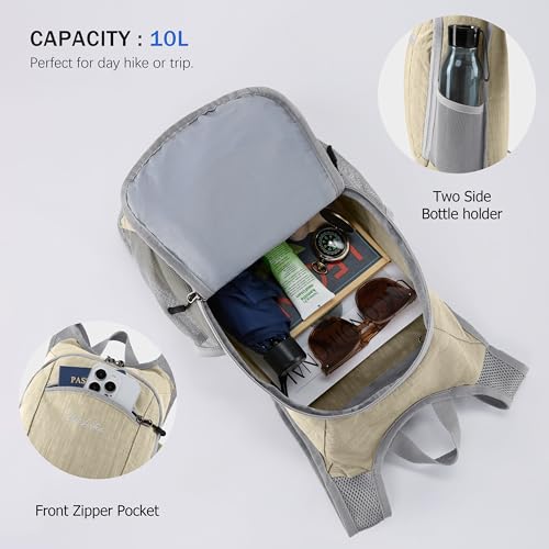 10L Small Hiking Backpack Travel Daypack Lightweight Packable Back Pack for Women Men