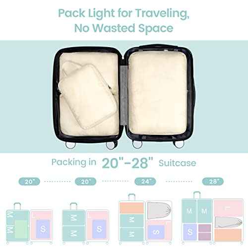Compression Packing Cubes for Travel (6 Count)
