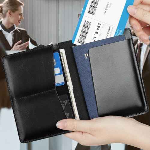 Full Grain Leather Passport Holder Cover for Men and Women Travel