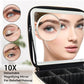 Travel Makeup Bag with LED Mirror and 10x magnifying glass with 3 Lighted Settings