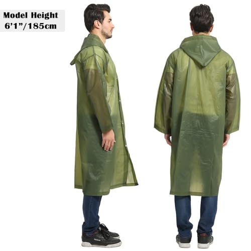 2 Pack Portable EVA Raincoats for Adults (2 Count)