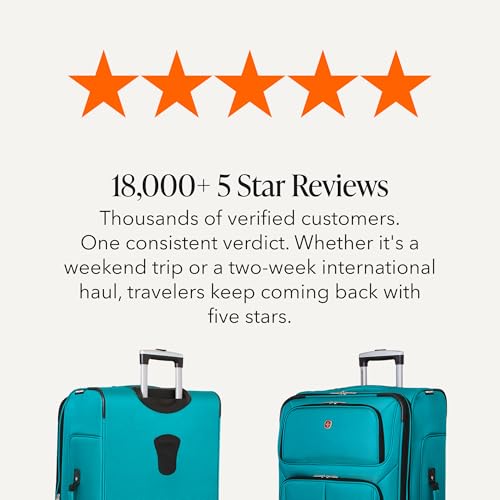 Sion Softside Expandable Spinner Luggage Durable Lightweight Travel Suitcase