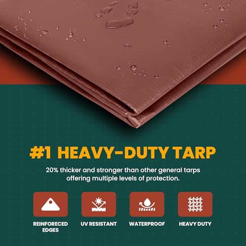 Large Waterproof Tarp (576 Sq ft)