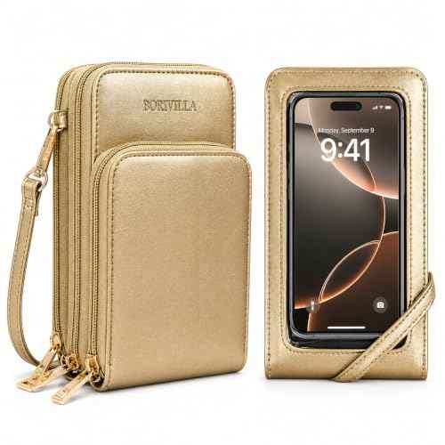 Crossbody Cellphone Purse Women Touch Screen Bag RFID Blocking Wallet Handbag Shoulder Strap