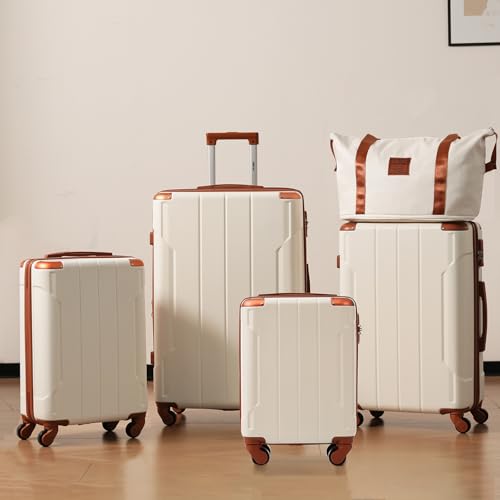 Luggage Set 6 Piece Expandable Lightweight ABS Hardshell Suitcases with Wheels (6 Count)