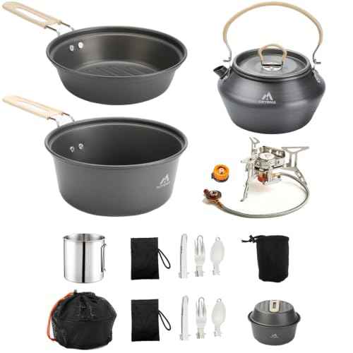 15pcs Camping Cookware Kit