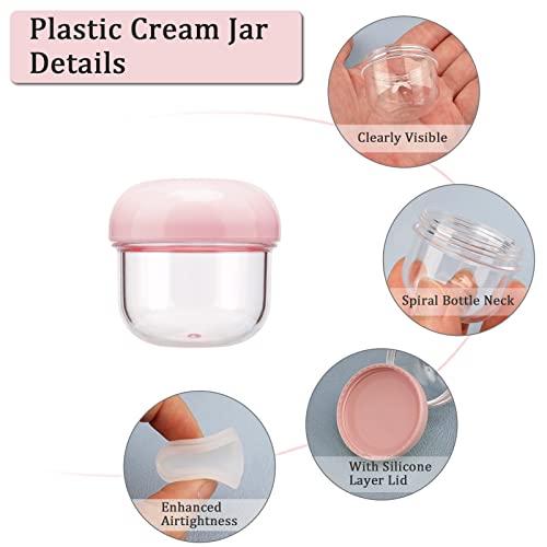 Travel Jars for Creams 9PCS Travel Size Containers for Toiletries Cream Jars Refillable Leak (9 Count)
