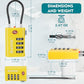 TSA Approved Luggage Locks with Search Alert Indicator (4 Count)