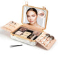 Lighted Makeup Case with Mirror + 10x Mini Mirror