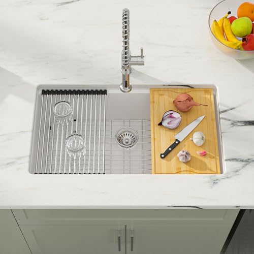 32 Inch Granite Composite White Kitchen Sink