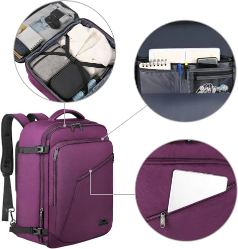Large Purple Travel Backpack