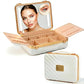 Lighted Makeup Case with Mirror + 10x Mini Mirror