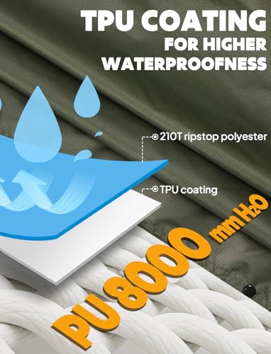 Hooded Rain Poncho for Adult Waterproof Lightweight Raincoat