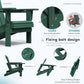Outdoor Adirondack Chair Set of 4 with Cup Holders (4 Count)